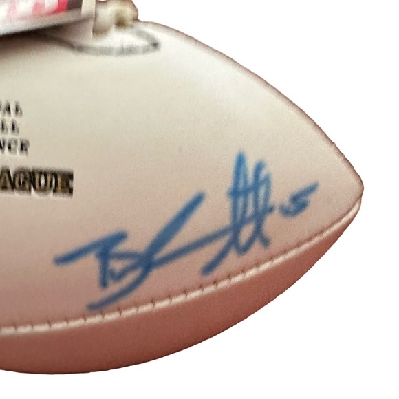 Brandon Marshall Autographed Signed Football WILSON AUTO Denver Broncos Bears - Picture 2 of 6